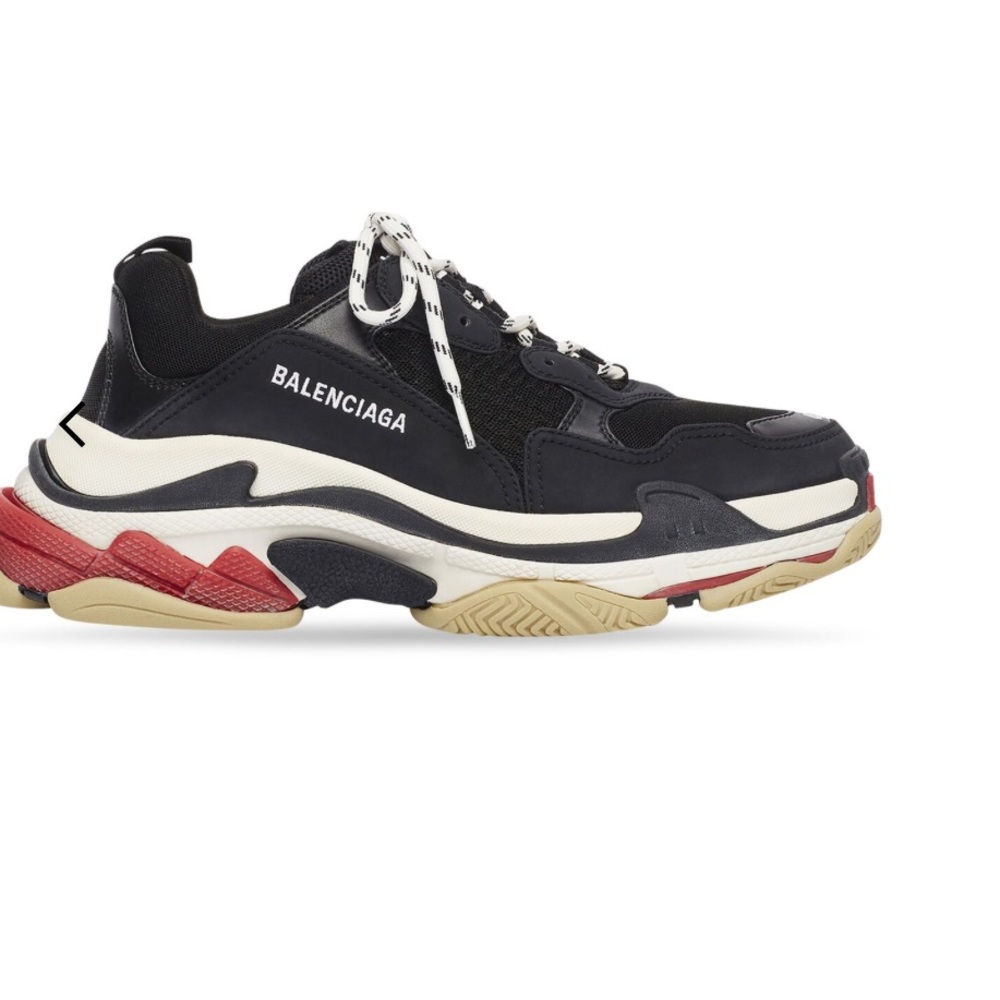 Balenciaga Triple S Sneakers – Black/White/Red – Size EU 39